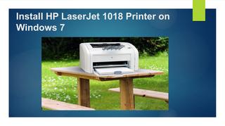 Hp 1018 laserjet printer drivers